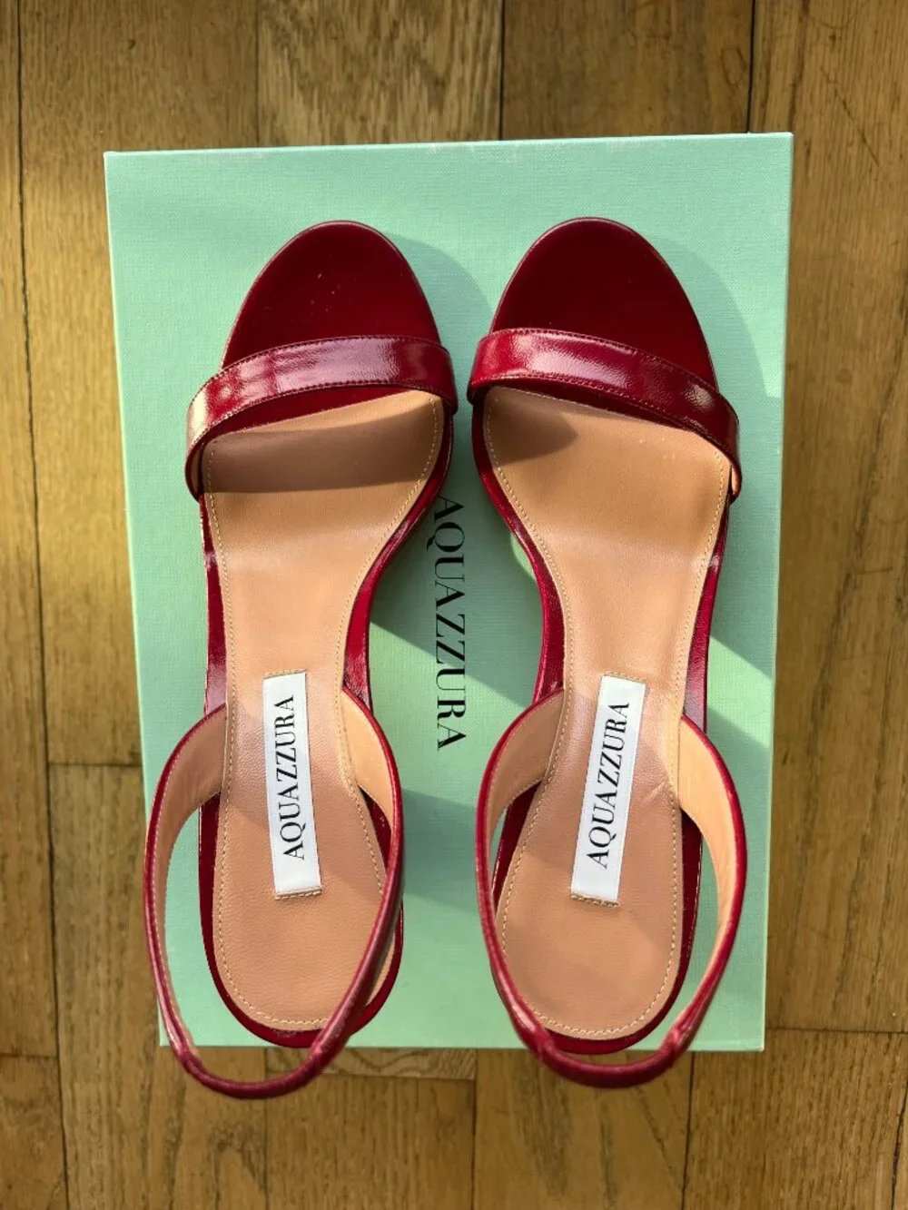Aquazzura  So Nude 85mm Block Sandal 38.5/8.5 NIB